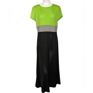 Green and Black Women's Dress